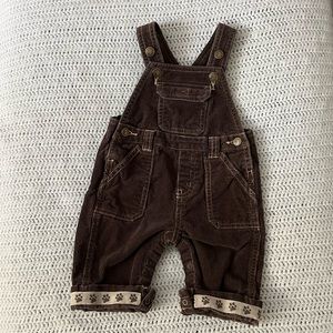 Baby Gymboree bear paw brown overalls